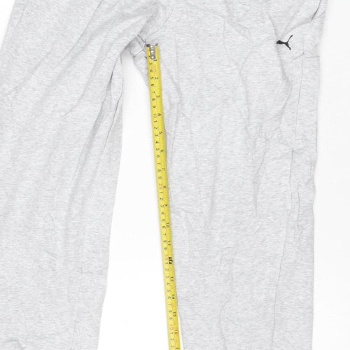 Puma Women's Grey Jogger Trousers XS Cotton Blend Activewear