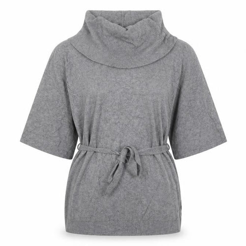 Jasper Conran Women Grey Cowl Neck Belted Tunic Jumper Size 8