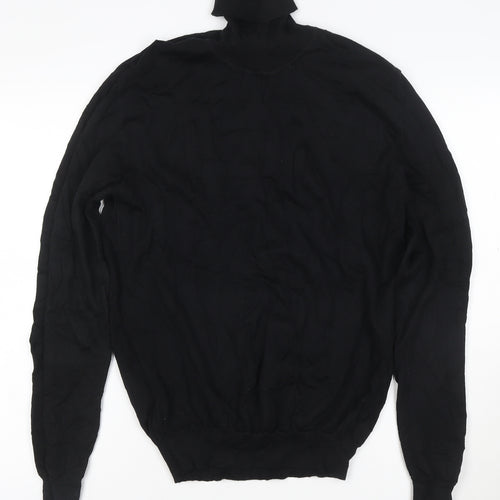 Calvin Klein Women's Black 2XL Roll Neck Wool Jumper