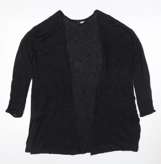 H&M Divided Womens Black XS Open Front Long Sleeve Cardigan