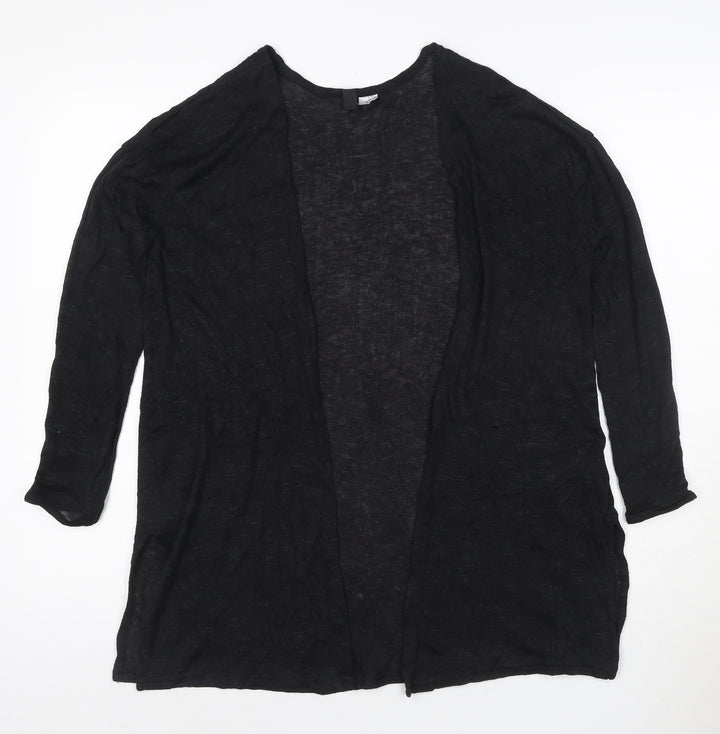 H&M Divided Womens Black XS Open Front Long Sleeve Cardigan