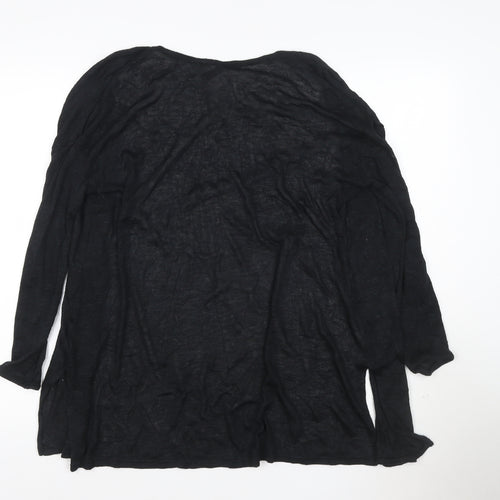 H&M Divided Womens Black XS Open Front Long Sleeve Cardigan