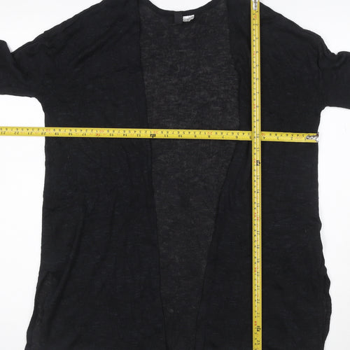 H&M Divided Womens Black XS Open Front Long Sleeve Cardigan