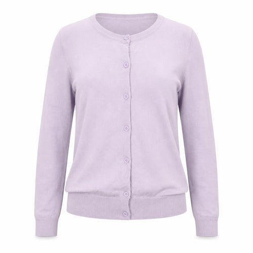 New Look Womens Lilac Cardigan Size 12 Long Sleeve Button Knit