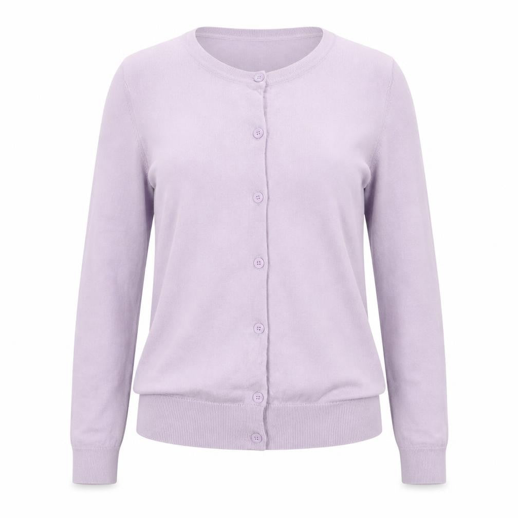 New Look Womens Lilac Cardigan Size 12 Long Sleeve Button Knit