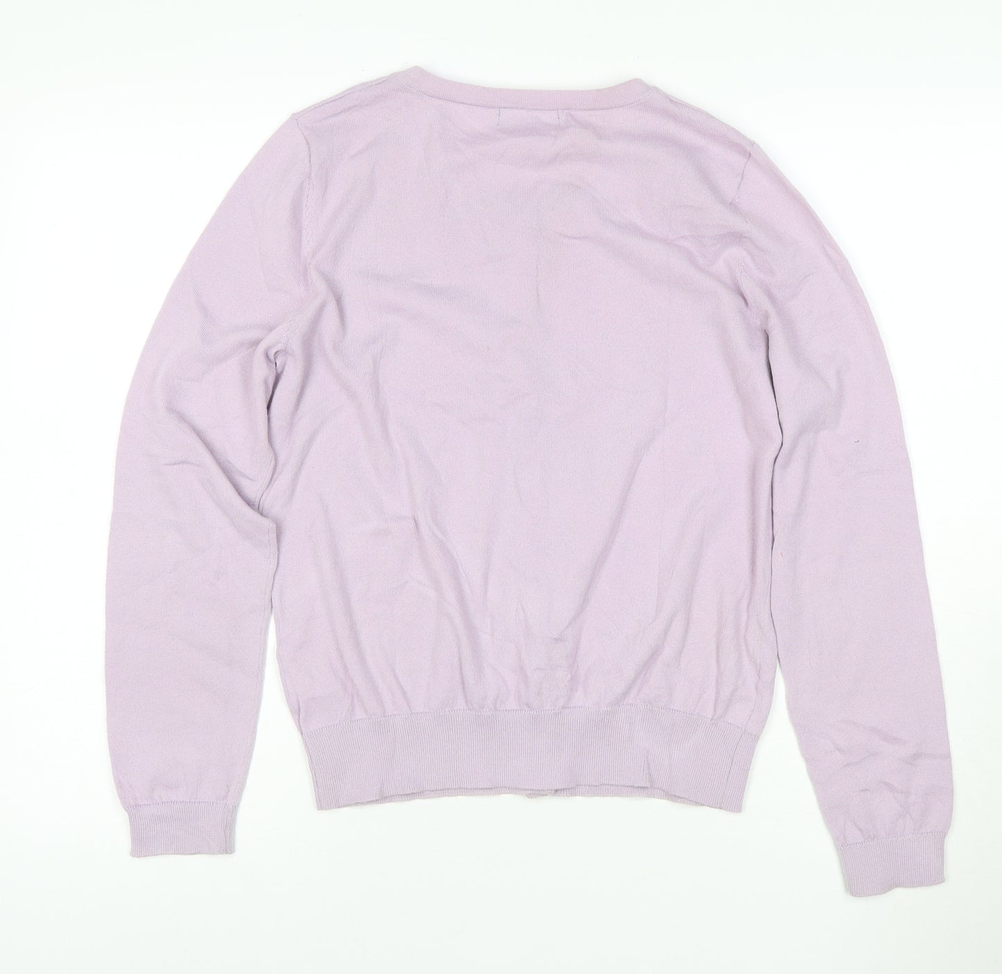 New Look Womens Lilac Cardigan Size 12 Long Sleeve Button Knit