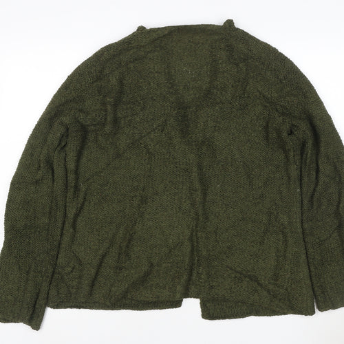 Per Una Women's Green Wool Blend Collared Cardigan XL