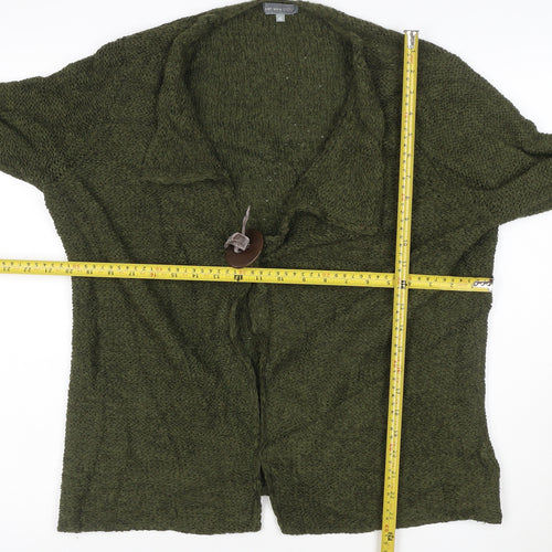 Per Una Women's Green Wool Blend Collared Cardigan XL