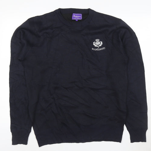Ballantrae Men's Blue Crew Neck Pullover Jumper L Classic Fit