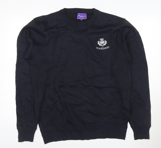 Ballantrae Men's Blue Crew Neck Pullover Jumper L Classic Fit