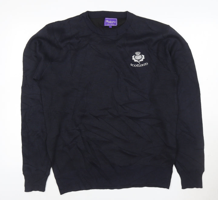 Ballantrae Men's Blue Crew Neck Pullover Jumper L Classic Fit