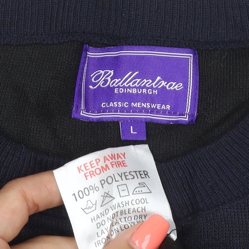 Ballantrae Men's Blue Crew Neck Pullover Jumper L Classic Fit