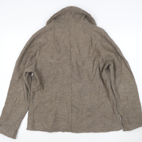 EAST Women’s Brown Wool Button-Up Jacket Size 16