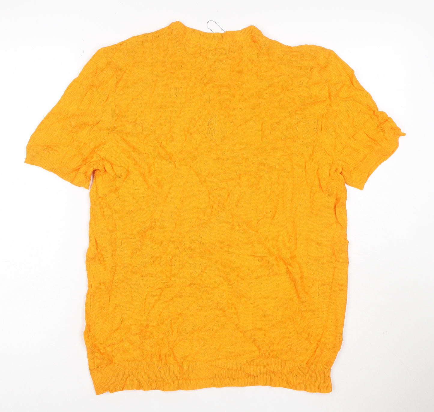 Threadbare Men's Yellow Short Sleeve Crew Neck Cotton Jumper M