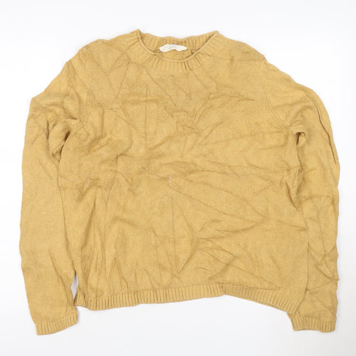 Seasalt Cornwall Women’s Yellow Cotton Crew Neck Jumper Size L