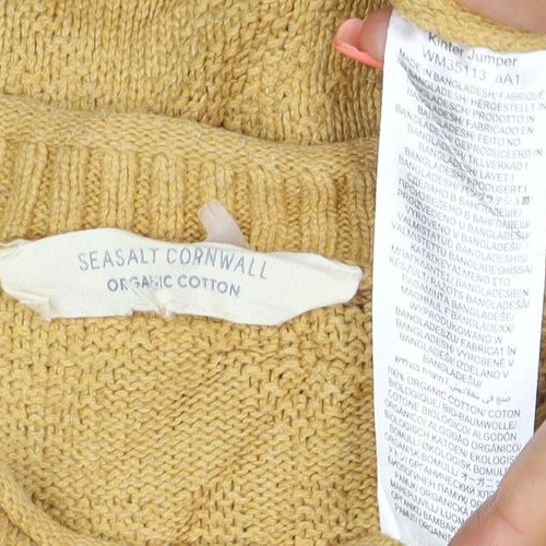Seasalt Cornwall Women’s Yellow Cotton Crew Neck Jumper Size L