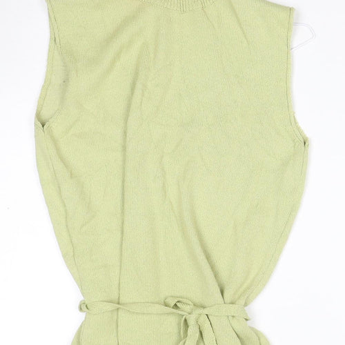 Kaliko Women's Green Knit Strapless Tie Blouse Size 12