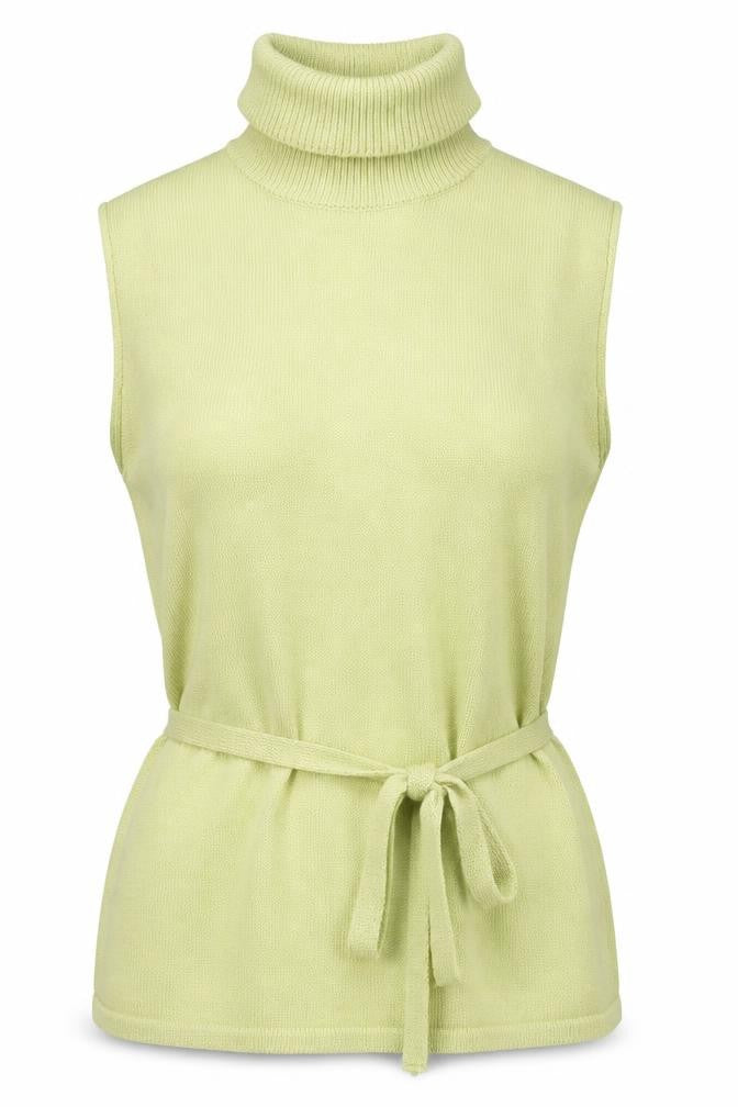 Front view of Kaliko Women's Green Knit Strapless Tie Blouse, size 12