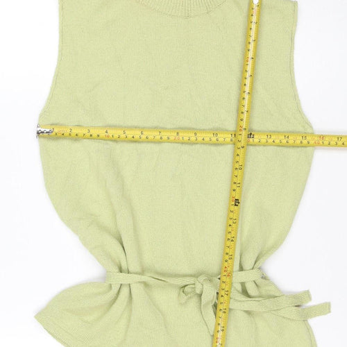 Kaliko Women's Green Knit Strapless Tie Blouse Size 12