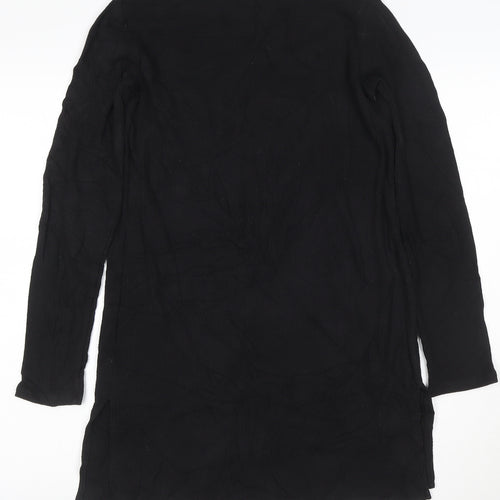 H&M Women Black XS Long Sleeve Shift Knit Dress