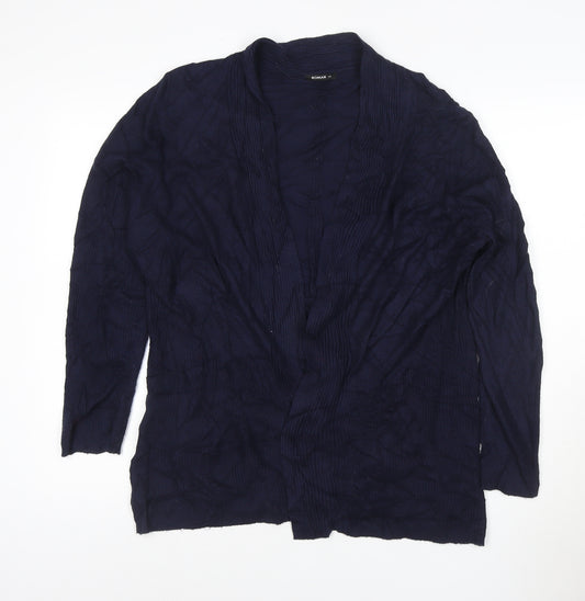 Roman Women’s Blue Long Sleeve Open Knit Cardigan Size 20