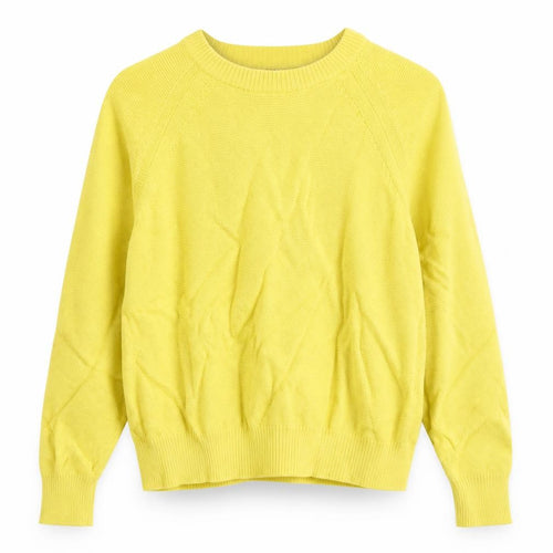 French Connection Women’s Yellow Cotton Crew Neck Jumper M