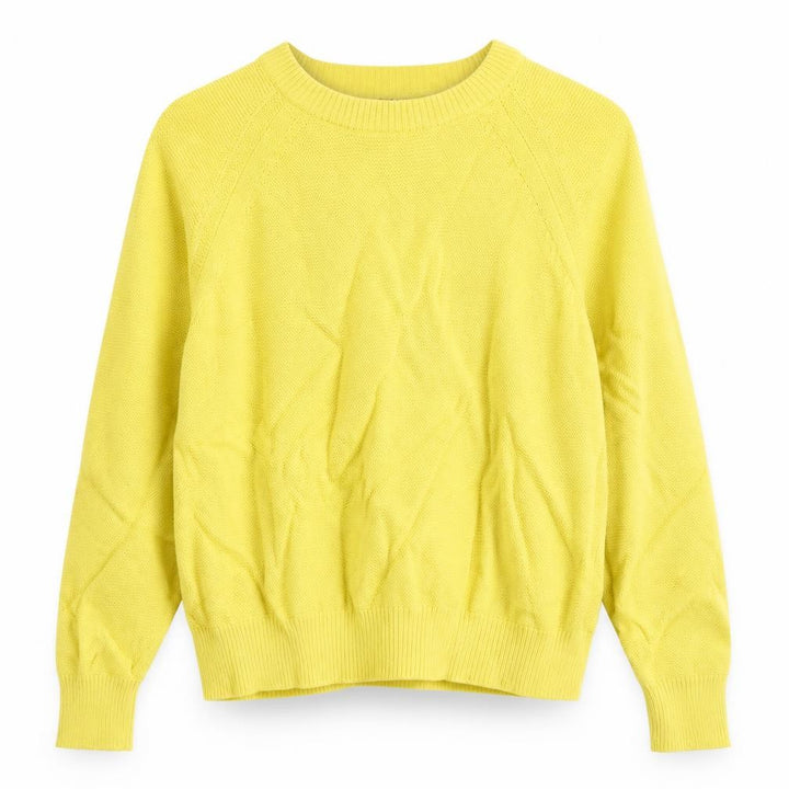 French Connection Women’s Yellow Cotton Crew Neck Jumper M