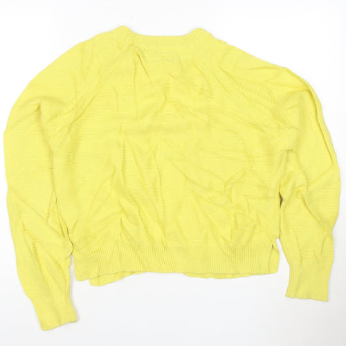 French Connection Women’s Yellow Cotton Crew Neck Jumper M
