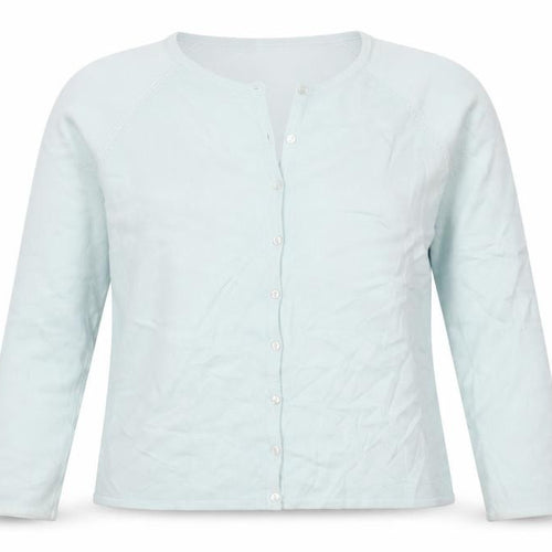 BHS Women Blue Size 12 Long Sleeve Crew Neck Knit Cardigan