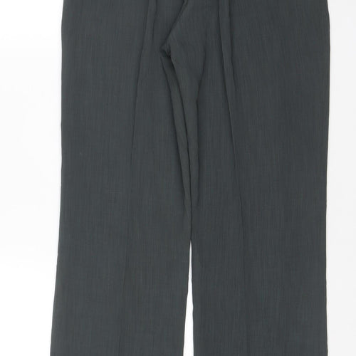 Simon Daniels Women's Black Size 10 Wide-Leg Polyester Trousers