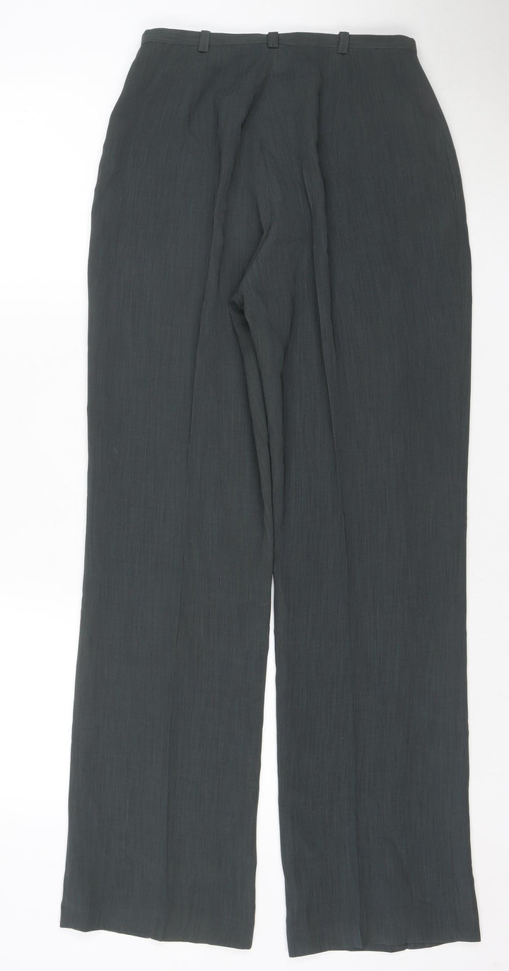 Simon Daniels Women's Black Size 10 Wide-Leg Polyester Trousers