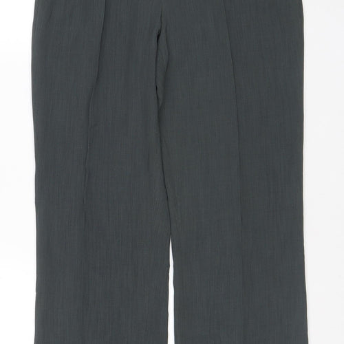 Simon Daniels Women's Black Size 10 Wide-Leg Polyester Trousers