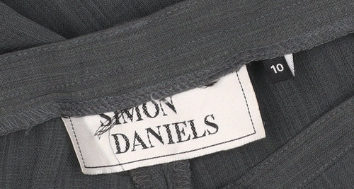 Simon Daniels Women's Black Size 10 Wide-Leg Polyester Trousers