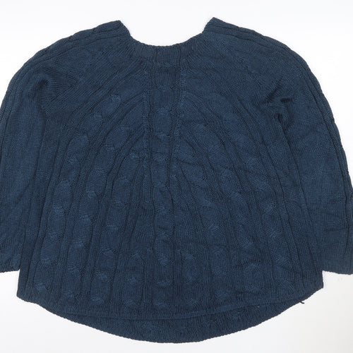 Per Una Women’s Blue Cable-Knit Long Sleeve Jumper Size L