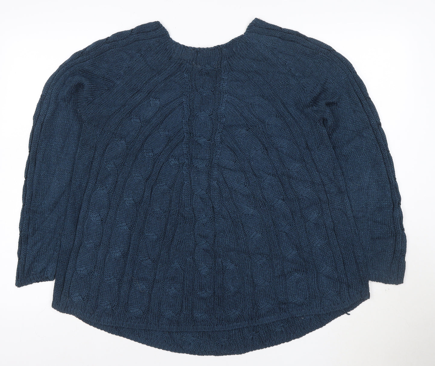 Per Una Women’s Blue Cable-Knit Long Sleeve Jumper Size L