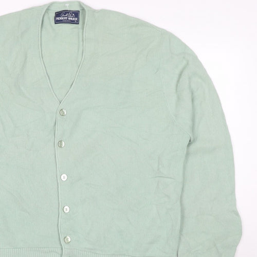 Arnold Palmer Robert Bruce Men's Green L V-Neck Button Cardigan