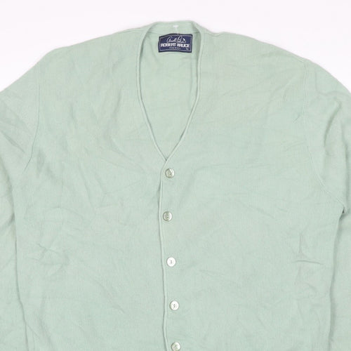 Arnold Palmer Robert Bruce Men's Green L V-Neck Button Cardigan