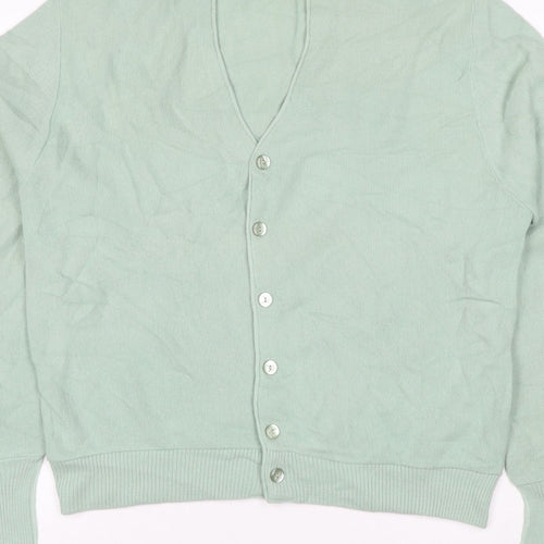 Arnold Palmer Robert Bruce Men's Green L V-Neck Button Cardigan