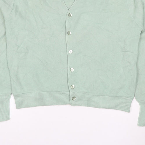 Arnold Palmer Robert Bruce Men's Green L V-Neck Button Cardigan