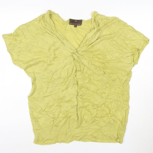 Fenn Wright Manson Women’s Green Linen Blend Tunic Blouse Size 14