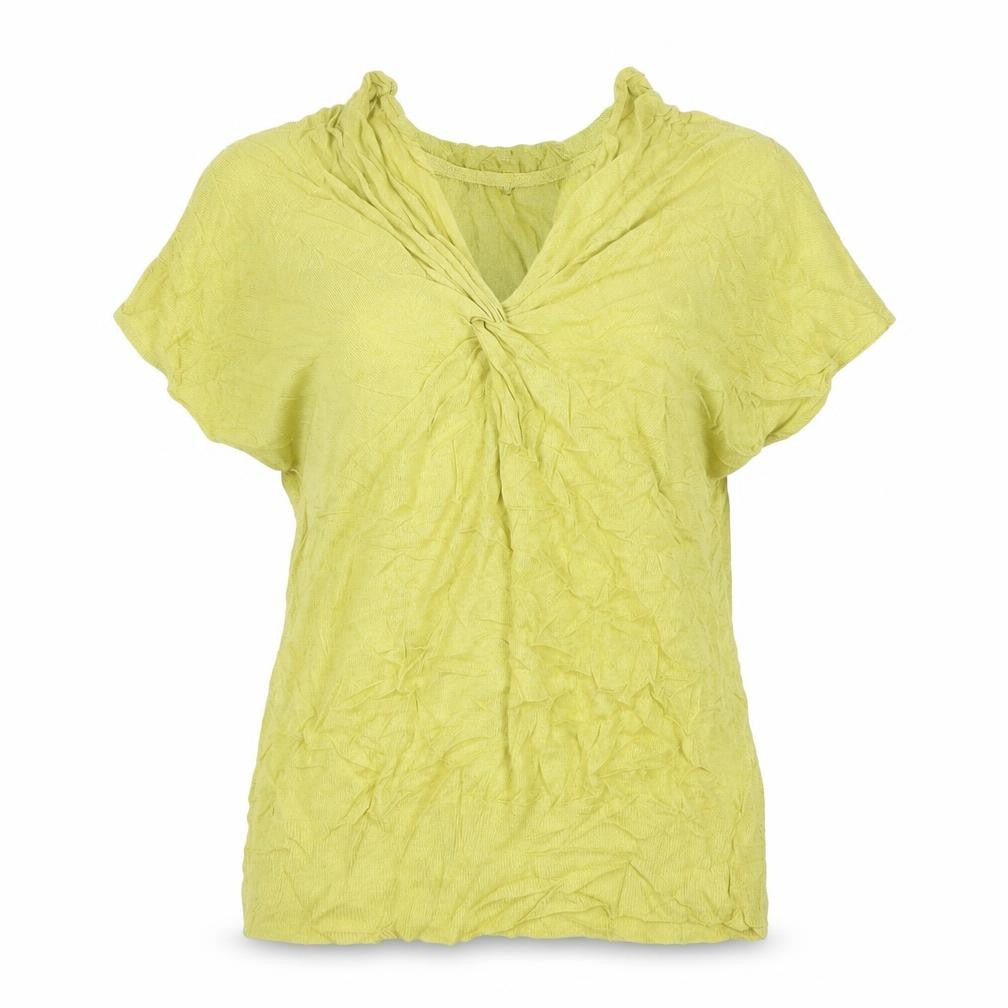 Front view of Fenn Wright Manson Women’s Green Linen Blend Tunic Blouse, size UK 14