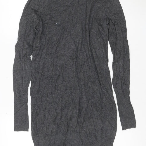 Oasis Women Grey XS Cotton Button Long Sleeve Cardigan