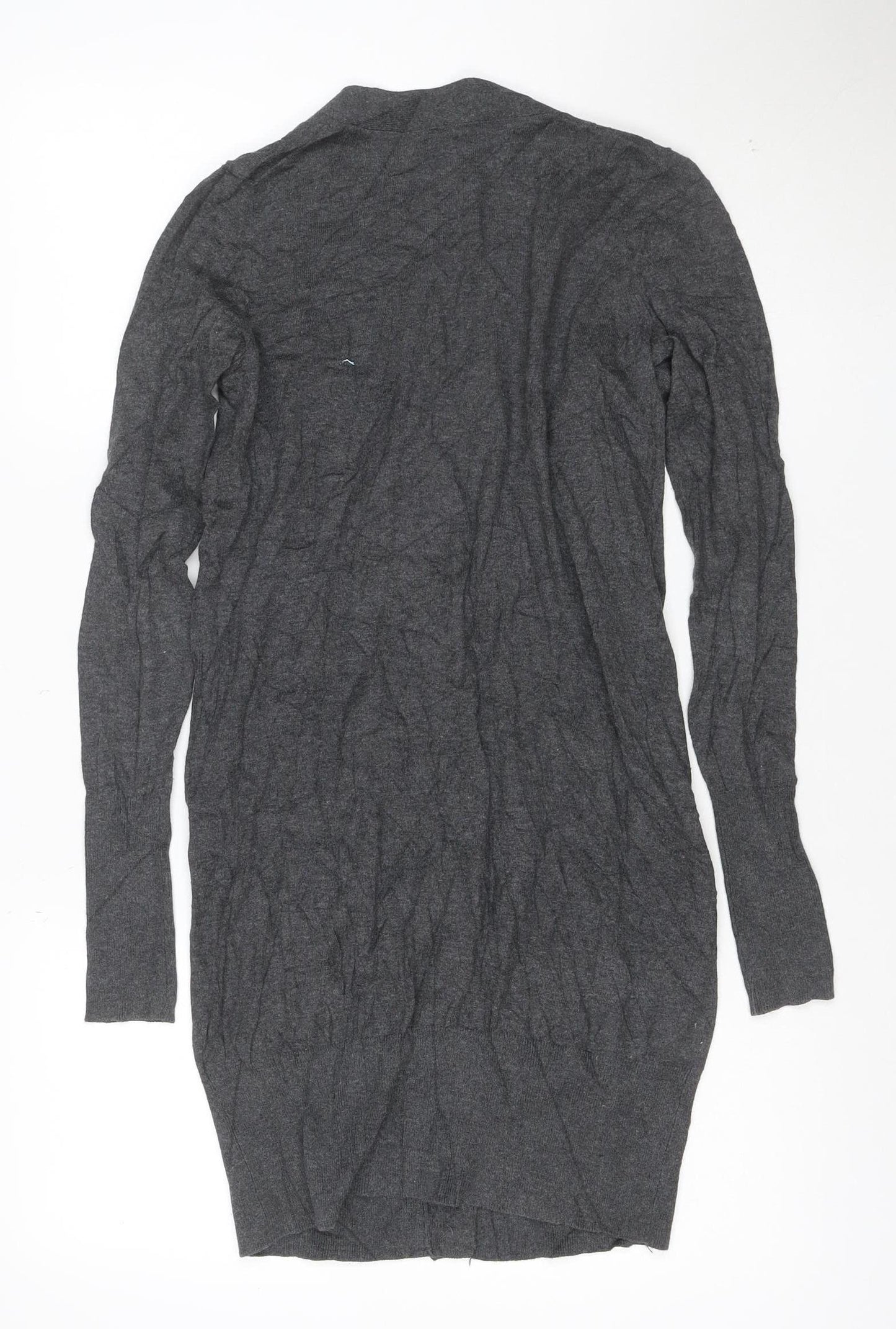 Oasis Women Grey XS Cotton Button Long Sleeve Cardigan