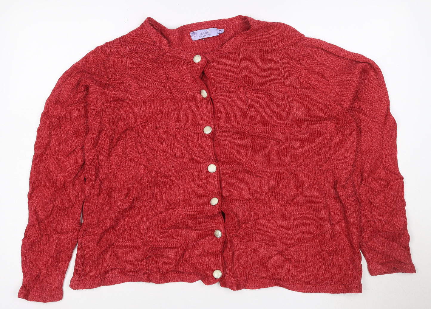 Honor Millburn Women's Red Acrylic Button Cardigan Size 14-16