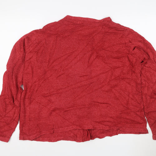 Honor Millburn Women's Red Acrylic Button Cardigan Size 14-16