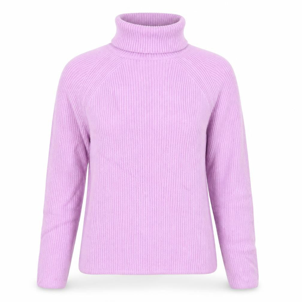 Marks and Spencer Womens Purple Roll Neck Chunky Knit Jumper S