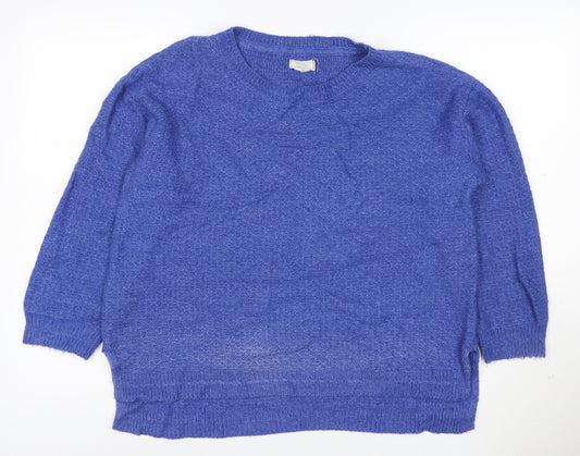 Fat Face Women's Blue Crew Neck Knit Pullover Jumper M