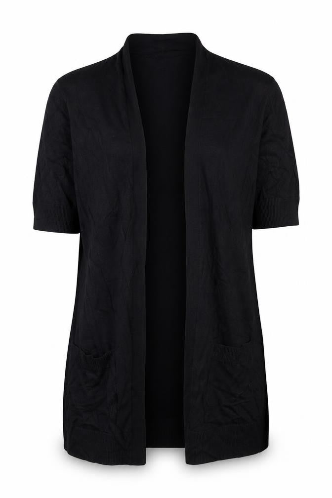 Wallis Womens Black Viscose Cotton Open Front Cardigan M