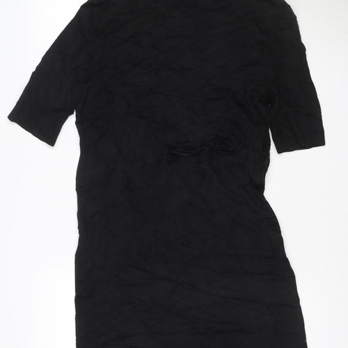 Wallis Womens Black Viscose Cotton Open Front Cardigan M