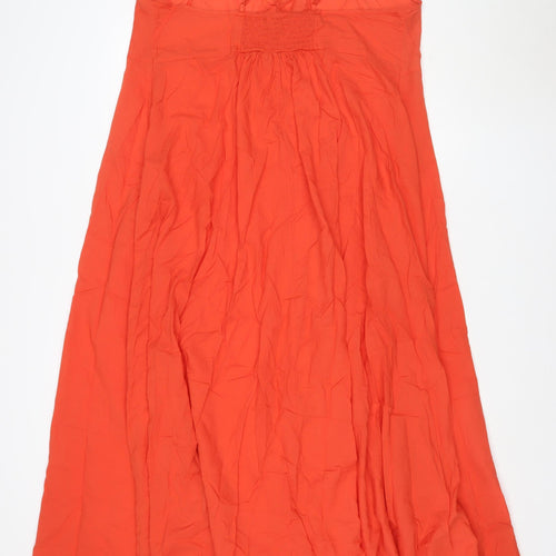 Marks and Spencer Women Orange Size 20 Tall Cotton Slip Dress